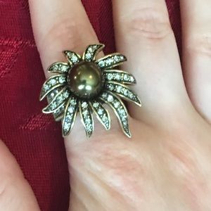 HEIDI DAUS bronze starburst ring.